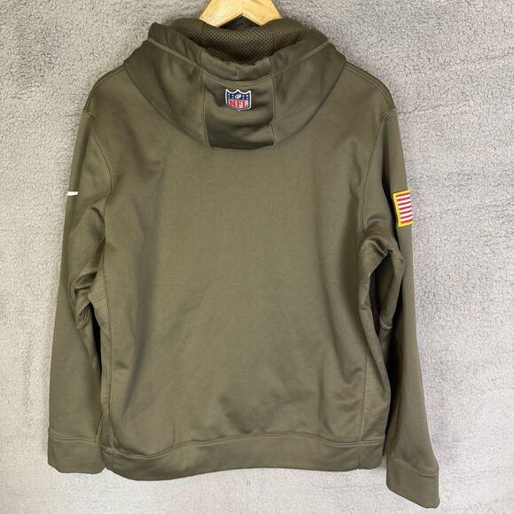 Nike Carolina Panthers Salute to Service Hoodie Mens M Green Pullover NFL - Picture 8 of 9